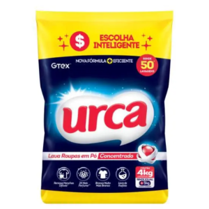 SABÃO EM PÓ URCA 4KG LAVAGEM DE ROUPAS RENDE IGUAL 5KG