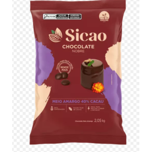 CHOCOLATE MEIO AMARGO GOTAS 40 % NOBRE 2  KG