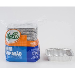 FORMA DE ALUMÍNIO MINI EMPADÃO 220 ML COM 50 UNIDADES