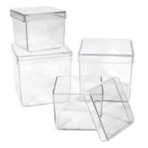 CAIXA ACRILICO 5X5 CRISTAL C/10 UND